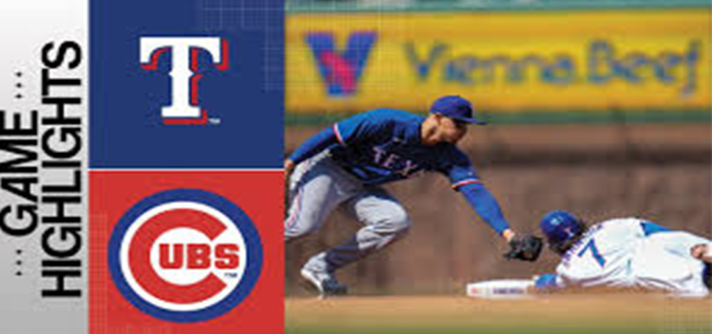 chicago cubs vs texas rangers match player stats